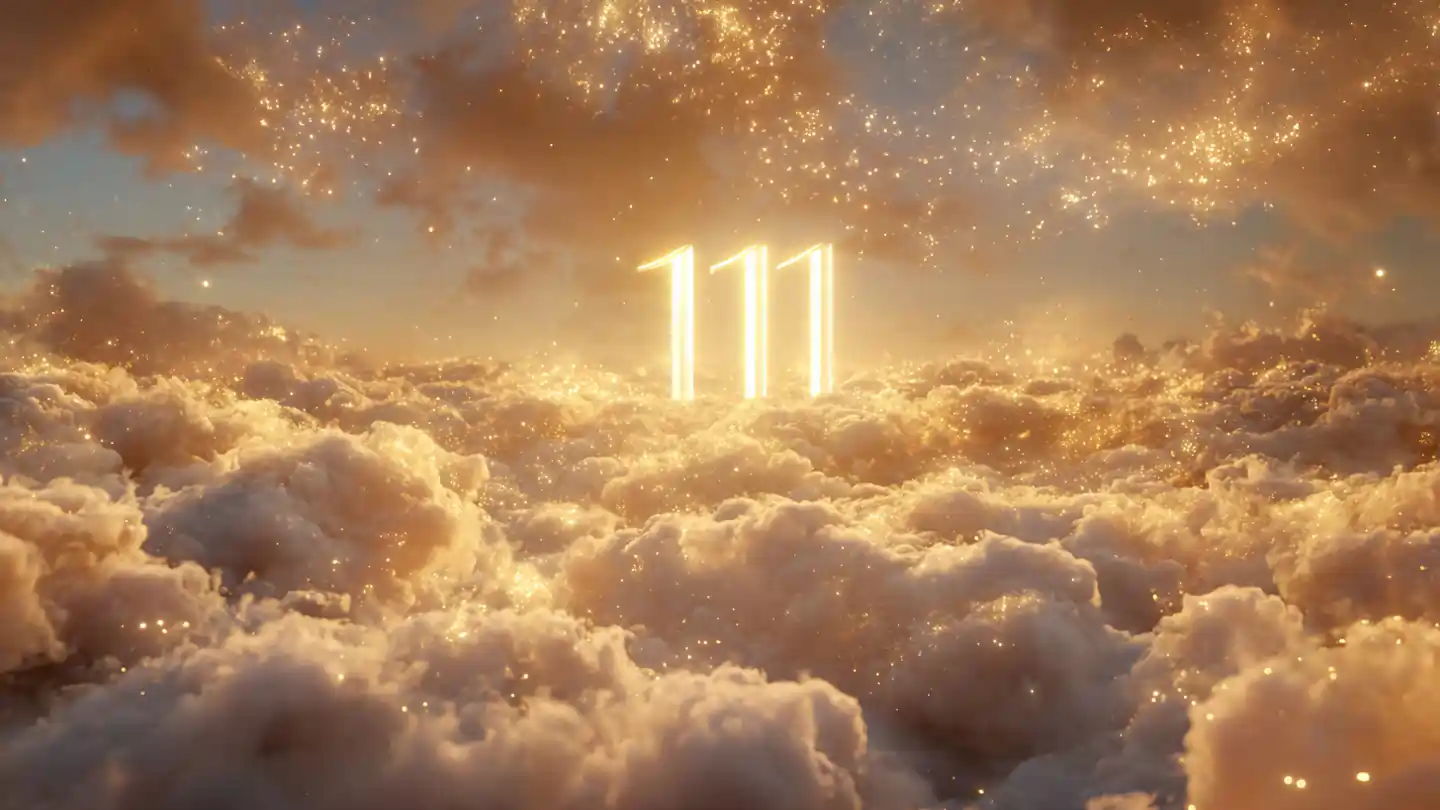 Spiritual Meaning of 111 with divine golden light